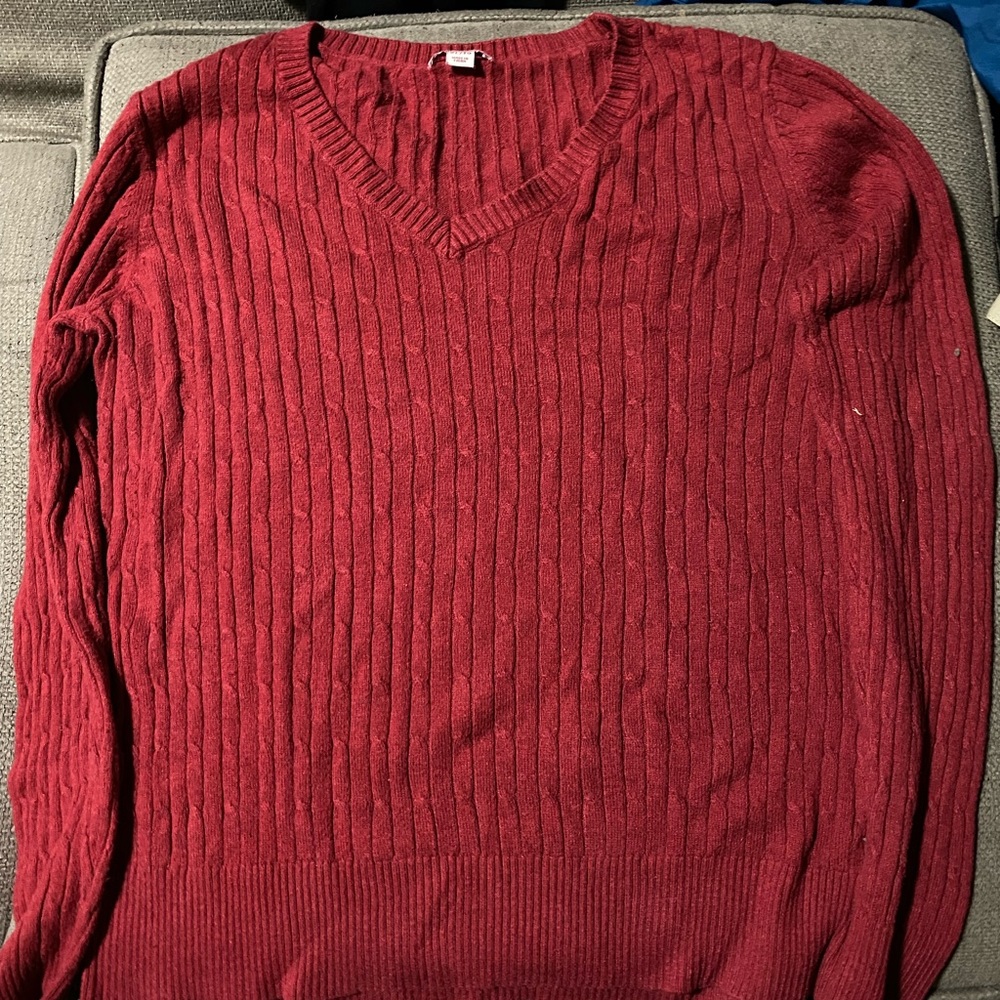 Red Merona, sweater, cable knit, SIZE XL
